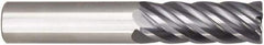Niagara Cutter - 5/16", 6 Flute, Single End, Solid Carbide, 0.03" Corner Radius End Mill - 2" OAL, 38° Helix, Right Hand Flute, 3/4" LOC, Right Hand Cut - Benchmark Tooling