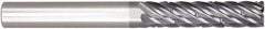 Niagara Cutter - 1/2", 7 Flute, Single End, Solid Carbide, 0.03" Corner Radius End Mill - 4" OAL, 38° Helix, Right Hand Flute, 2" LOC, Right Hand Cut - Benchmark Tooling