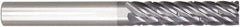 Niagara Cutter - 1/4", 7 Flute, Single End, Solid Carbide, 0.015" Corner Radius End Mill - 3" OAL, 38° Helix, Right Hand Flute, 1-1/4" LOC, Right Hand Cut - Benchmark Tooling