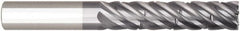 Niagara Cutter - 3/8", 1-1/4" LOC, 3/8" Shank Diam, 3" OAL, 6 Flute, Solid Carbide Square End Mill - Single End, AlTiN Finish, Spiral Flute, 38° Helix, Right Hand Cut, Right Hand Flute, Series SCS638 - Benchmark Tooling