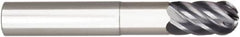 Niagara Cutter - 1/4" Diam, 1/4" LOC, 6 Flute Solid Carbide Ball End Mill - AlTiN Finish, Single End, 2" OAL, 1/4" Shank Diam, Spiral Flute - Benchmark Tooling