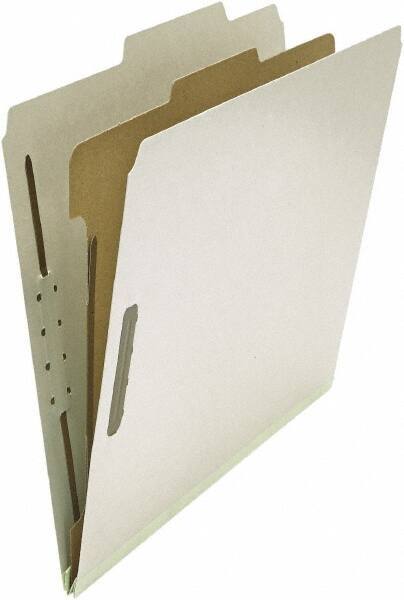 UNIVERSAL - 8-1/2 x 11", Letter Size, Gray, Classification Folders with Top Tab Fastener - 25 Point Stock, Right of Center Tab Cut Location - Benchmark Tooling