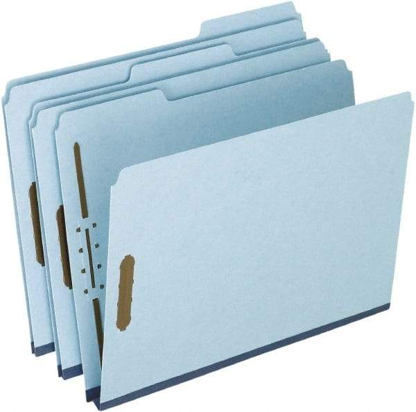 Pendaflex - 8-1/2 x 11", Letter Size, Blue, Classification Folders with Top Tab Fastener - 25 Point Stock, 1/3 Tab Cut Location - Benchmark Tooling