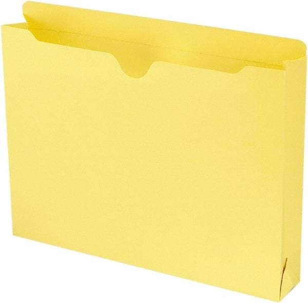 SMEAD - 8-1/2 x 11", Letter Size, Yellow, Colored Folders with Double-Ply Tabs - 11 Point Stock, Straight Tab Cut Location - Benchmark Tooling