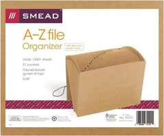 SMEAD - 8-1/2 x 11", Letter Size, Kraft, A-Z Indexed Expanding Files - Benchmark Tooling