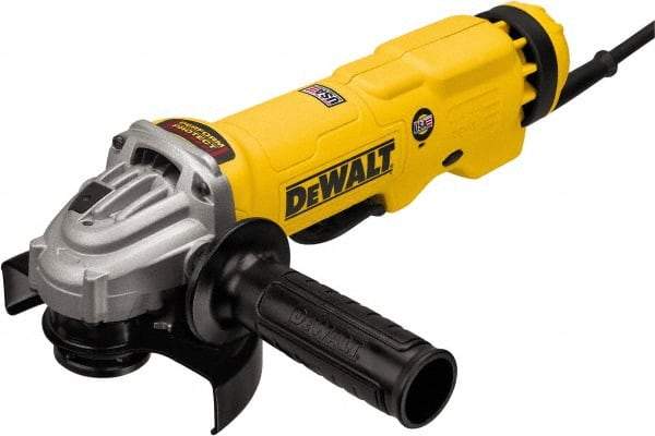 DeWALT - 4-1/2 & 5" Wheel Diam, 11,000 RPM, Corded Angle & Disc Grinder - 5/8-11 Spindle - Benchmark Tooling