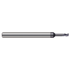 Harvey Tool - 1/16", 3/32" LOC, 1/8" Shank Diam, 2-1/2" OAL, 3 Flute Solid Carbide Square End Mill - Exact Industrial Supply