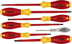 Wiha - 7 Piece Phillips, Slotted & Square Screwdriver Set - Comes in Box - Benchmark Tooling