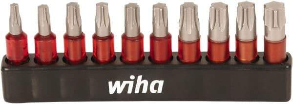 Wiha - 10 Piece 1/4" Drive Impact Torx Bit Socket Set - T10 to T40 Torx - Benchmark Tooling