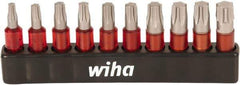 Wiha - 10 Piece 1/4" Drive Impact Torx Bit Socket Set - T10 to T40 Torx - Benchmark Tooling