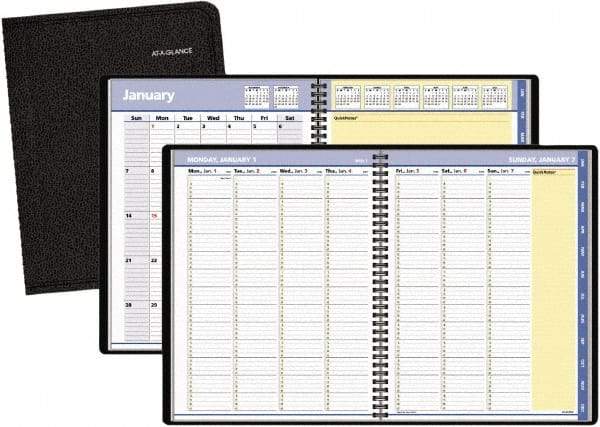 AT-A-GLANCE - 32 Sheet, 8-1/4 x 10-7/8", Weekly/Monthly Planner - Black - Benchmark Tooling