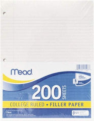 Mead - 200 Sheet, 8-1/2 x 11", College Ruled Filler Paper - White - Benchmark Tooling