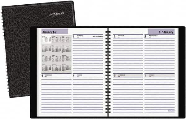 AT-A-GLANCE - 52 Sheet, 6-7/8 x 8-3/4", Appointment Book - Black - Benchmark Tooling