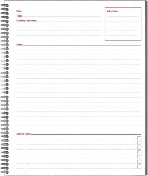Mead - 80 Sheet, 8-1/4 x 11", Guided Business Notebook - Black - Benchmark Tooling