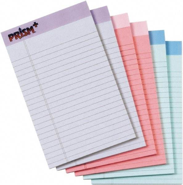 TOPS - 50 Sheet, 5 x 8", Narrow Legal Pad - Assorted Pastels - Benchmark Tooling