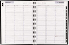 DayMinder - 52 Sheet, 8 x 11", Appointment Book - Black - Benchmark Tooling