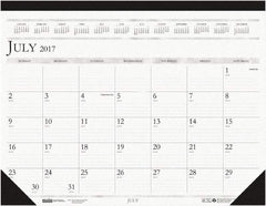 House of Doolittle - 12 Sheet, 22 x 17", Desk Pad - White & Blue - Benchmark Tooling