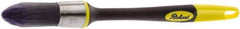 Richard - 1" Oval Polyester Trim Brush - 2-1/4" Bristle Length, 7-3/8" Rubber Sash Handle - Benchmark Tooling