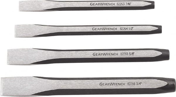 GearWrench - 4 Piece Cold Chisel Set - Sizes Included 7/16 to 3/4" - Benchmark Tooling