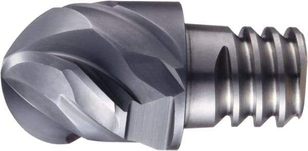 OSG - PXBE Grade XP3320 Carbide Ball Nose Milling Tip Insert - SiC Finish, 3 Flutes, 5/8" Cutting Diam, 7/16" Depth of Cut - Benchmark Tooling