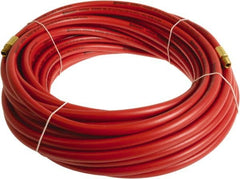 Continental ContiTech - 3/8" ID x 0.6" OD 75' Long Multipurpose Air Hose - MNPT x MNPT Ends, 300 Working psi, -10 to 158°F, 1/4" Fitting, Red - Benchmark Tooling