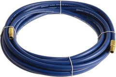 Continental ContiTech - 3/8" ID x 0.6" OD 100' Long Multipurpose Air Hose - MNPT x MNPT Ends, 300 Working psi, -10 to 158°F, 1/4" Fitting, Blue - Benchmark Tooling