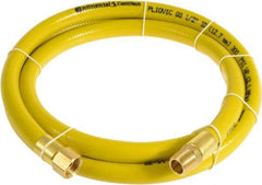 Continental ContiTech - 1/2" ID x 0.78" OD 50' Long Multipurpose Air Hose - MNPT x FNPT Ends, 300 Working psi, -10 to 158°F, 1/2" Fitting, Yellow - Benchmark Tooling