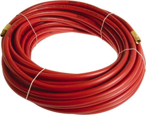 Continental ContiTech - 1/4" ID x 0.45" OD 100' Long Multipurpose Air Hose - MNPT x FNPT Ends, 300 Working psi, -10 to 158°F, 1/4" Fitting, Red - Benchmark Tooling