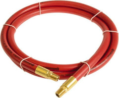 Continental ContiTech - 3/8" ID x 0.6" OD 10' Long Multipurpose Air Hose - MNPT x MNPT Ends, 300 Working psi, -10 to 158°F, 1/4" Fitting, Red - Benchmark Tooling