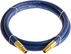 Continental ContiTech - 3/8" ID x 0.6" OD 3' Long Multipurpose Air Hose - MNPT x MNPT Ends, 300 Working psi, -10 to 158°F, 1/4" Fitting, Blue - Benchmark Tooling