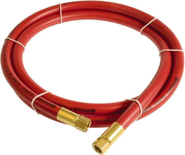 Continental ContiTech - 1/2" ID x 0.78" OD 5' Long Multipurpose Air Hose - FNPT x FNPT Ends, 300 Working psi, -10 to 158°F, 1/2" Fitting, Red - Benchmark Tooling