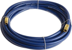 Continental ContiTech - 3/8" ID x 0.6" OD 75' Long Multipurpose Air Hose - MNPT x FNPT Ends, 300 Working psi, -10 to 158°F, 1/4" Fitting, Blue - Benchmark Tooling