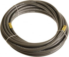 Continental ContiTech - 3/8" ID x 0.6" OD 100' Long Multipurpose Air Hose - FNPT x FNPT Ends, 300 Working psi, -10 to 158°F, 1/4" Fitting, Gray - Benchmark Tooling
