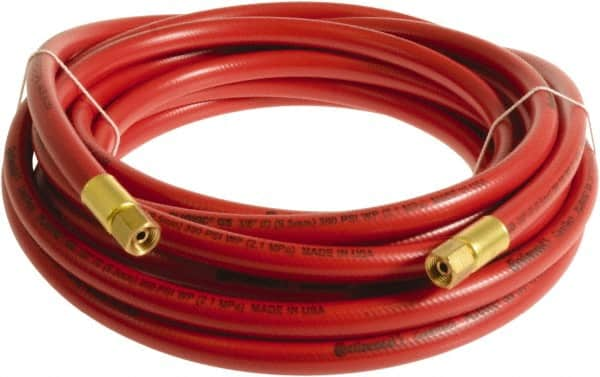 Continental ContiTech - 1/4" ID x 0.45" OD 15' Long Multipurpose Air Hose - FNPT x FNPT Ends, 300 Working psi, -10 to 158°F, 1/4" Fitting, Red - Benchmark Tooling