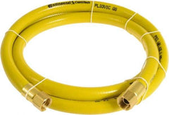 Continental ContiTech - 1/4" ID x 0.45" OD 75' Long Multipurpose Air Hose - FNPT x FNPT Ends, 300 Working psi, -10 to 158°F, 1/4" Fitting, Yellow - Benchmark Tooling