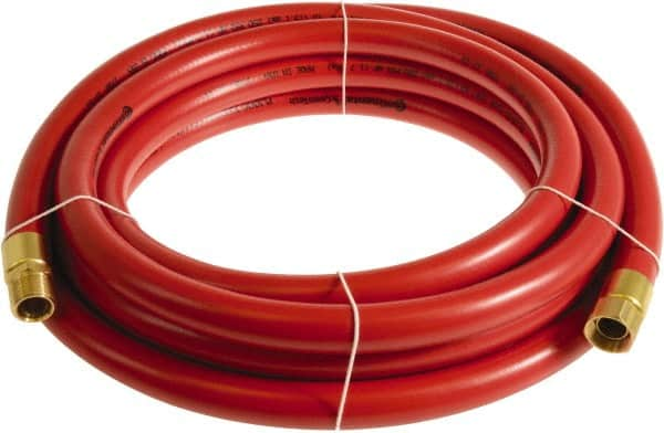 Continental ContiTech - 3/4" ID x 1.11" OD 75' Long Multipurpose Air Hose - MNPT x FNPT Ends, 250 Working psi, -10 to 158°F, 3/4" Fitting, Red - Benchmark Tooling