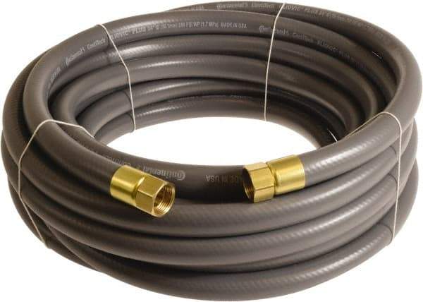 Continental ContiTech - 3/4" ID x 1.11" OD 25' Long Multipurpose Air Hose - FNPT x FNPT Ends, 250 Working psi, -10 to 158°F, 3/4" Fitting, Gray - Benchmark Tooling