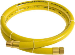 Continental ContiTech - 3/4" ID x 1.11" OD 10' Long Multipurpose Air Hose - MNPT x FNPT Ends, 250 Working psi, -10 to 158°F, 3/4" Fitting, Yellow - Benchmark Tooling