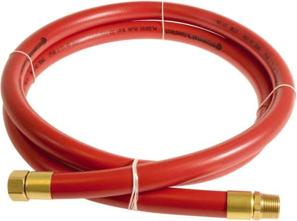 Continental ContiTech - 3/4" ID x 1.11" OD 5' Long Multipurpose Air Hose - MNPT x FNPT Ends, 250 Working psi, -10 to 158°F, 3/4" Fitting, Red - Benchmark Tooling