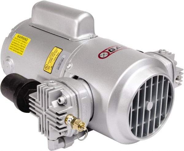 Gast - 3/4 hp, 4.7 CFM, 100 Max psi Piston Compressor Pump - 220 to 240/380 to 415 & 200 to 230/460 Volt, 15.8" Long x 11.38" Wide x 6.65" High - Benchmark Tooling