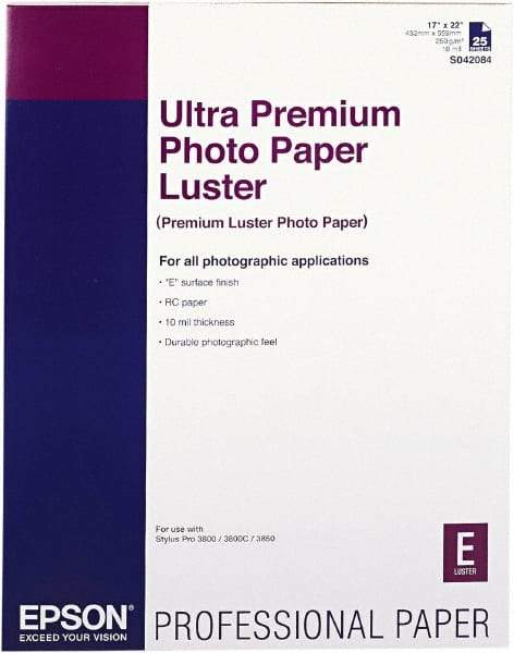 Epson - 17" x 22" White Photo Paper - Use with Inkjet Printers - Benchmark Tooling