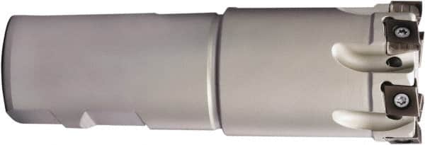 Sumitomo - 1" Cut Diam, 2.281" Shank Diam, 4.34" OAL, Indexable Square Shoulder End Mill - LNEX1306.. Inserts, Weldon Shank, 90° Lead Angle, Series TSX - Benchmark Tooling