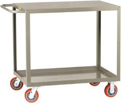 Little Giant - 2,000 Lb Capacity, 24" Wide x 54" Long x 36" High Shelf Cart - 2 Shelf, Steel, 2 Rigid/2 Swivel Casters - Benchmark Tooling