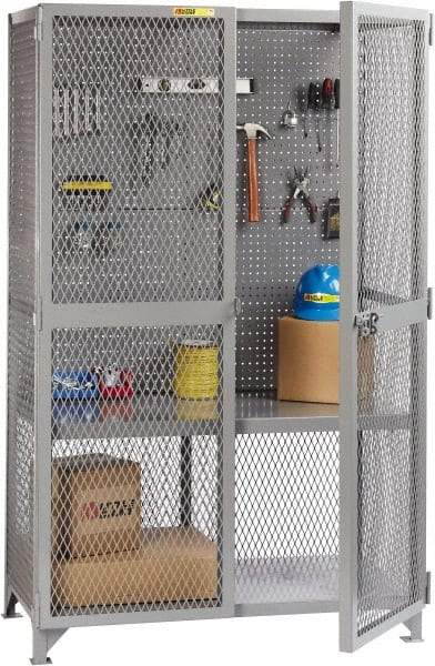 Little Giant - 1 Shelf Visible Storage Cabinet - Steel, 49" Wide x 33" Deep x 81" High, Gray - Benchmark Tooling