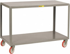Little Giant - Mobile Table - Steel, Fixed Leg, Gray, 48" Long x 24" Deep x 34" High - Benchmark Tooling