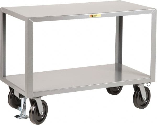 Little Giant - Mobile Workbench - Steel, Fixed Leg, Gray, 60" Long x 24" Deep x 36" High - Benchmark Tooling