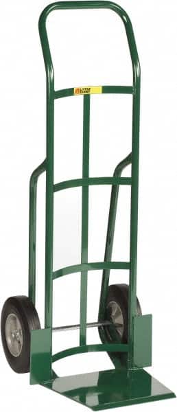 Little Giant - 800 Lb Capacity 47" OAH Hand Truck - 13-1/2 x 16" Base Plate, Continuous Handle, Steel, Solid Rubber Wheels - Benchmark Tooling