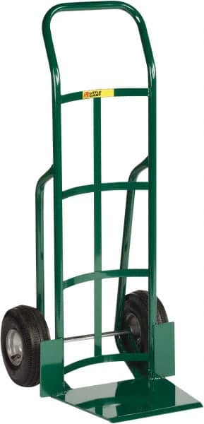 Little Giant - 800 Lb Capacity 47" OAH Hand Truck - 13-1/2 x 16" Base Plate, Continuous Handle, Steel, Pneumatic Wheels - Benchmark Tooling