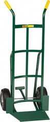 Little Giant - 800 Lb Capacity 49" OAH Hand Truck - 13-1/2 x 16" Base Plate, Dual Handle, Steel, Pneumatic Wheels - Benchmark Tooling