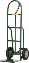 Little Giant - 800 Lb Capacity 49" OAH Hand Truck - 12 x 14" Base Plate, Loop Handle, Steel, Solid Rubber Wheels - Benchmark Tooling